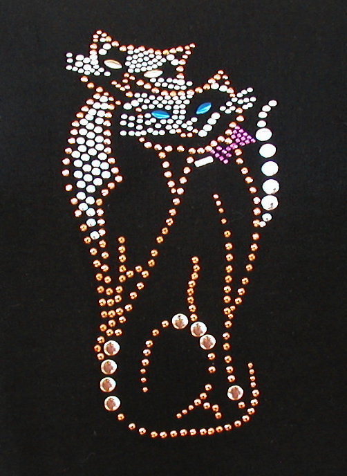 Loving Cats-Gold tone