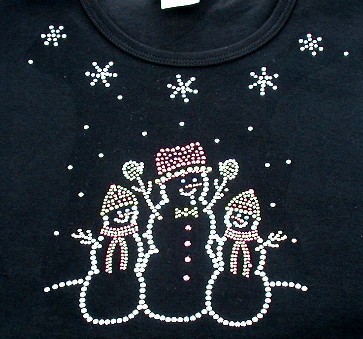 3 Snowman - Round Neckline