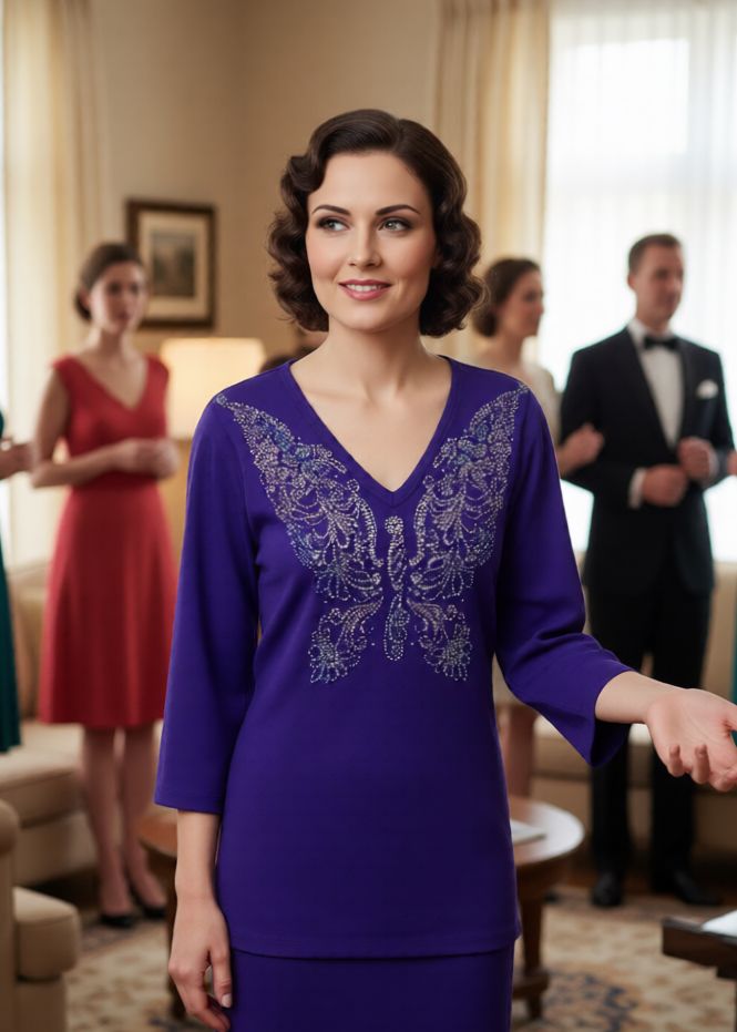 Butterfly (LG) AB stones  VNeckline