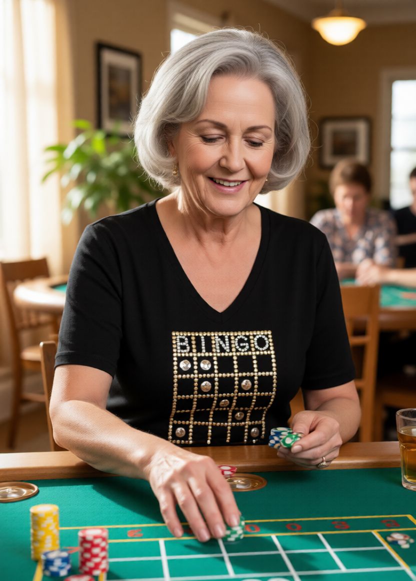 Bingo Card - Gold and Silver studded design