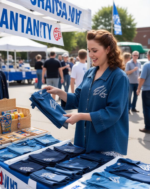 ELKS DENIM OVERBLOUSE/ CRYSTAL BUTTONS ELKS DENIM OVERBLOUSE/ CRYSTAL BUTTONS