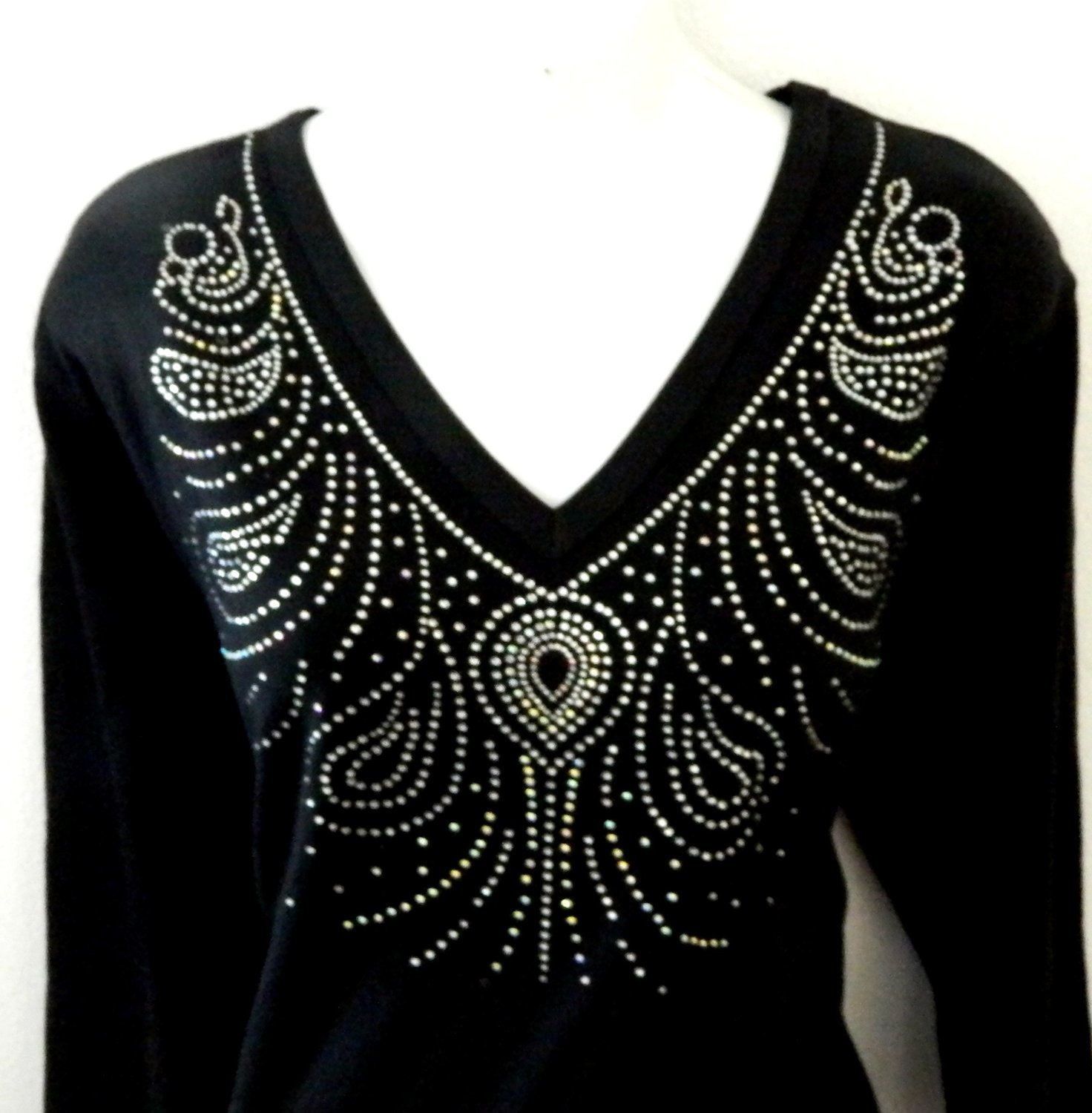 Feather design - AB stones