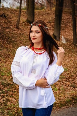 Неймовірно красива вишиванка, жіноча вишивана блузка на домотканому полотні &quot;Мережка&quot; (Арт. 02246)