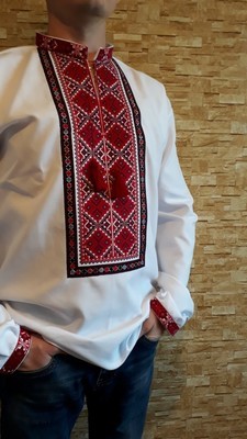 Вишиванка, чоловіча вишита сорочка (Арт. 02305) Вишиванка, чоловіча вишита сорочка (Арт. 02305)