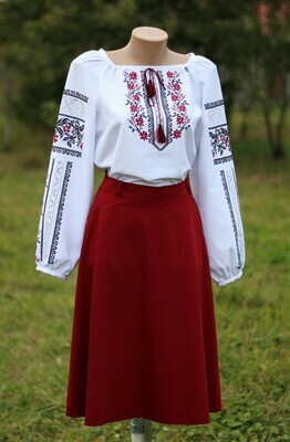 Неймовірно красива вишиванка, жіноча вишивана блузка на домотканому полотні "Мережка" (Арт. 02393)