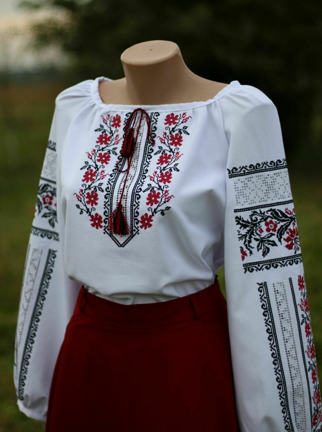 Неймовірно красива вишиванка, жіноча вишивана блузка на домотканому полотні &quot;Мережка&quot; (Арт. 02393)