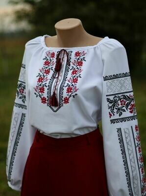 Неймовірно красива вишиванка, жіноча вишивана блузка на домотканому полотні &quot;Мережка&quot; (Арт. 02393)