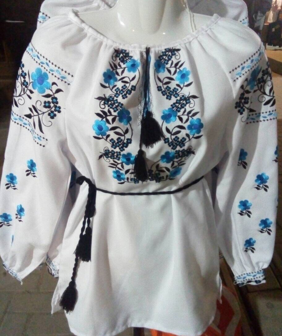 Вишиванка, жіноча вишивана блузка на домоканому полотні (Арт. 02448)