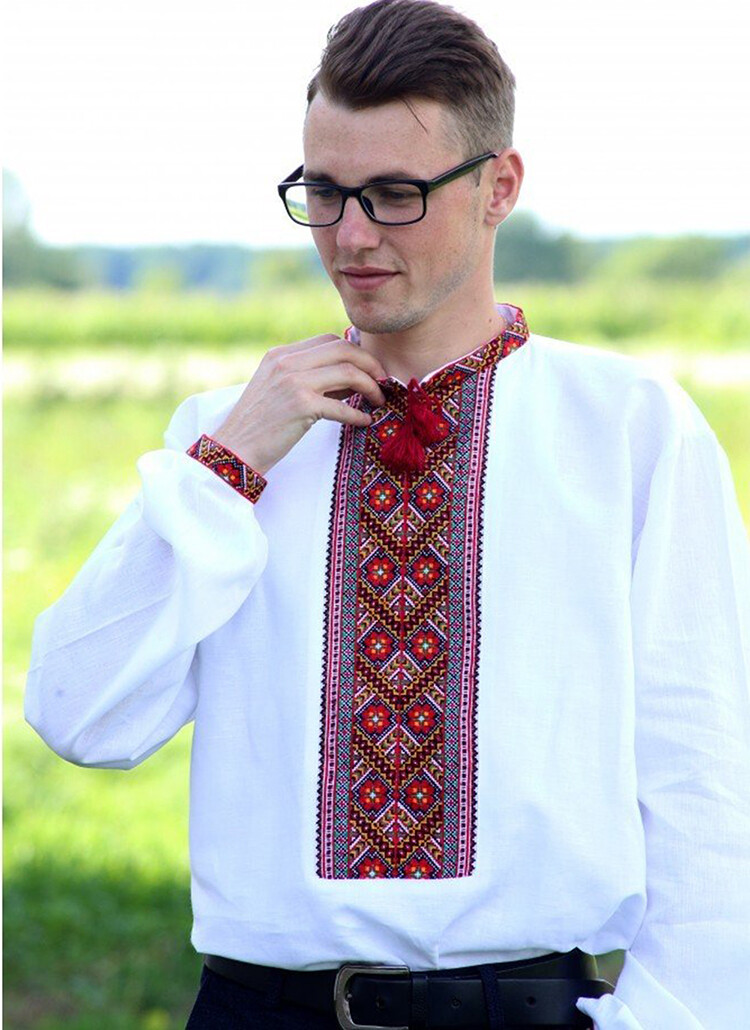 Вишиванка ручної роботи, чоловіча вишита сорочка &quot;ГУЦУЛЬСЬКИЙ ПАРУБОК&quot; (Арт. 00121)