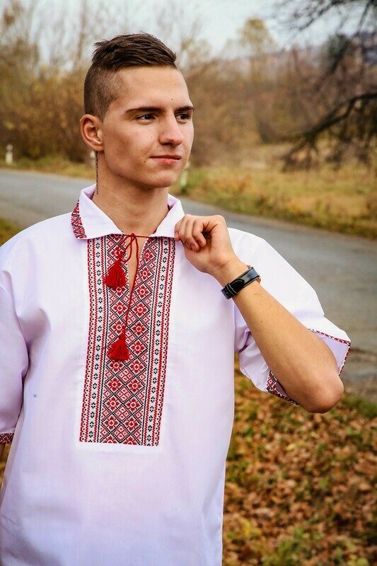 Вишиванка "Козак" - чоловіча вишита сорочка (Арт. 02472)