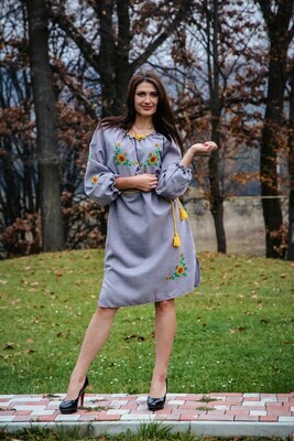 Вишиванка, жіноча вишивана сукня з квітами (Арт. 00367) Вишиванка, жіноча вишивана сукня з квітами (Арт. 00367)
