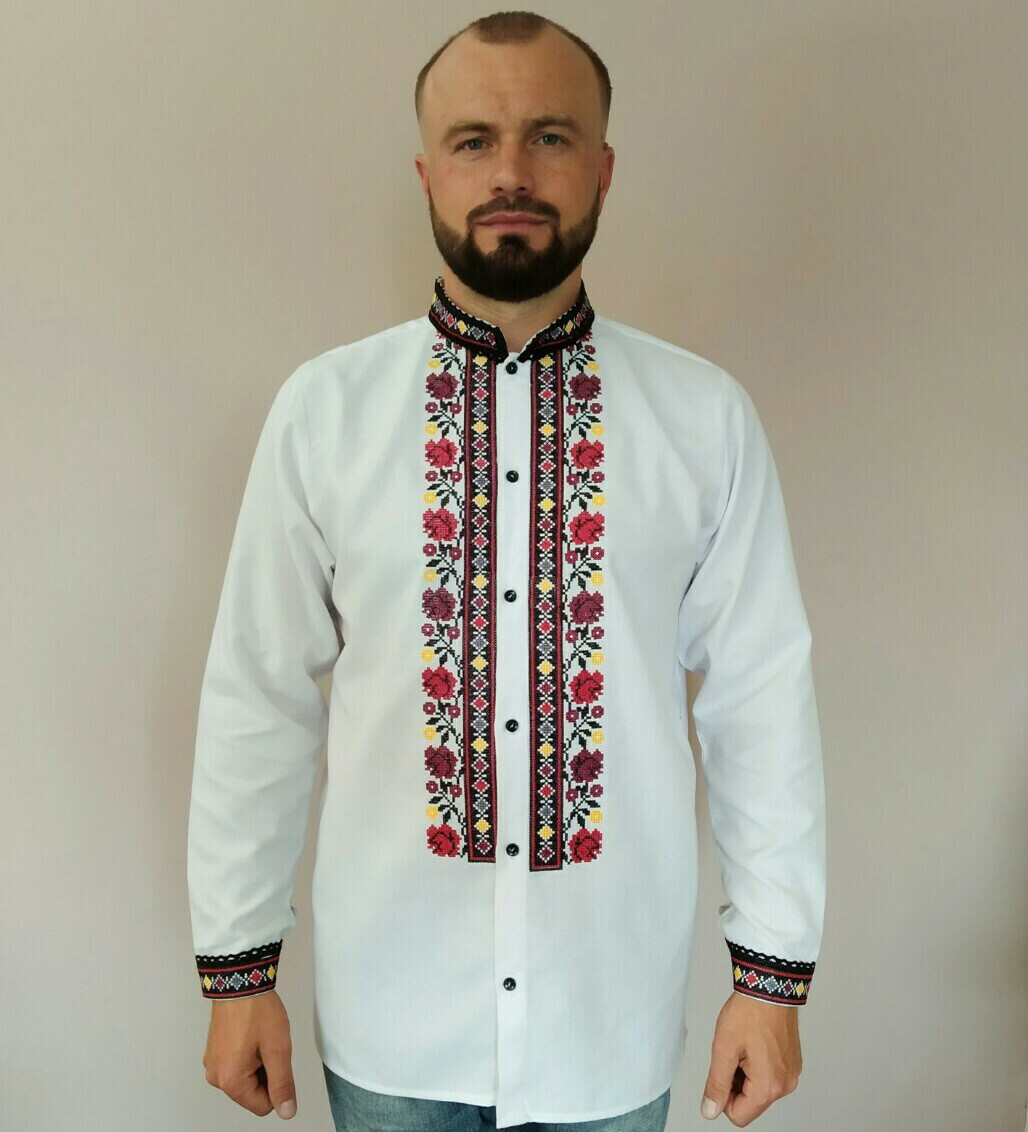 Вишиванка, чоловіча вишита сорочка  (Арт. 02455)