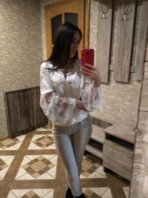 Вишиванка, жіноча вишивана блузка на білому льоні (Арт. 02431) Вишиванка, жіноча вишивана блузка на білому льоні (Арт. 02431)