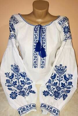 Вишиванка, жіноча вишивана блузка на білому льоні (Арт. 02552) Вишиванка, жіноча вишивана блузка на білому льоні (Арт. 02552)