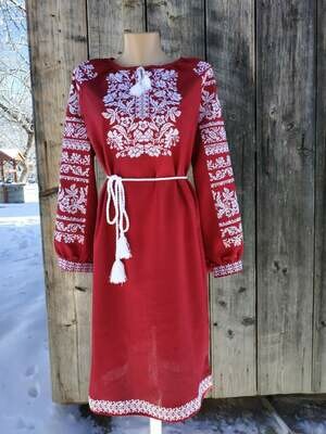 Вишиванка жіноча, сукня вишивана на льоні (Арт. 02555) Вишиванка жіноча, сукня вишивана на льоні (Арт. 02555)