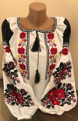 Вишиванка, жіноча вишивана блузка на домотканому полотні (Арт. 02558) Вишиванка, жіноча вишивана блузка на домотканому полотні (Арт. 02558)