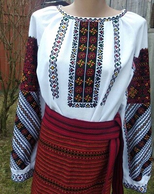 Вишиванка, жіноча вишивана блузка ручної роботи "Борщівська" (Арт. 00024)