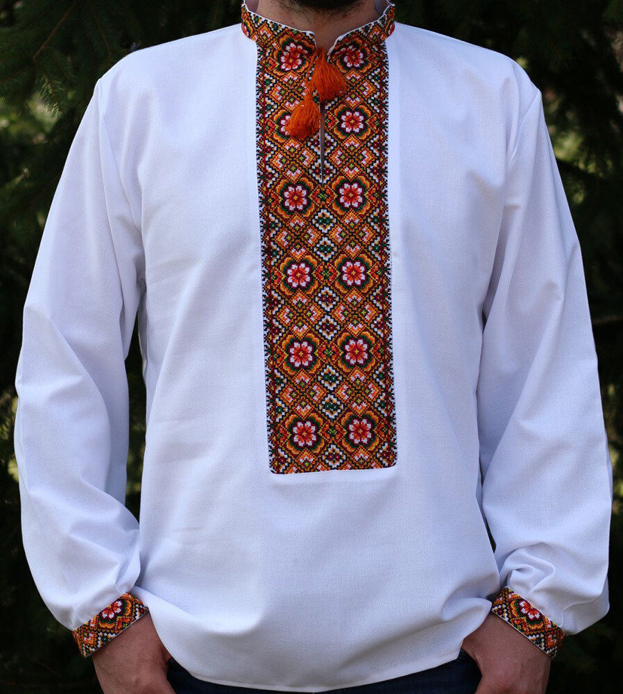 Вишиванка ручної роботи, чоловіча сорочка &quot;Гуцульська Святкова&quot; (Арт. 00218)
