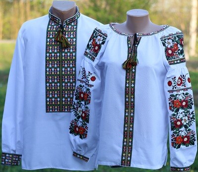 Пара вишиванок, жіноча та чоловіча вишиванка - комплект вишиванок для чоловіка і жінки (Арт. 02602) Пара вишиванок, жіноча та чоловіча вишиванка - комплект вишиванок для чоловіка і жінки (Арт. 02602)