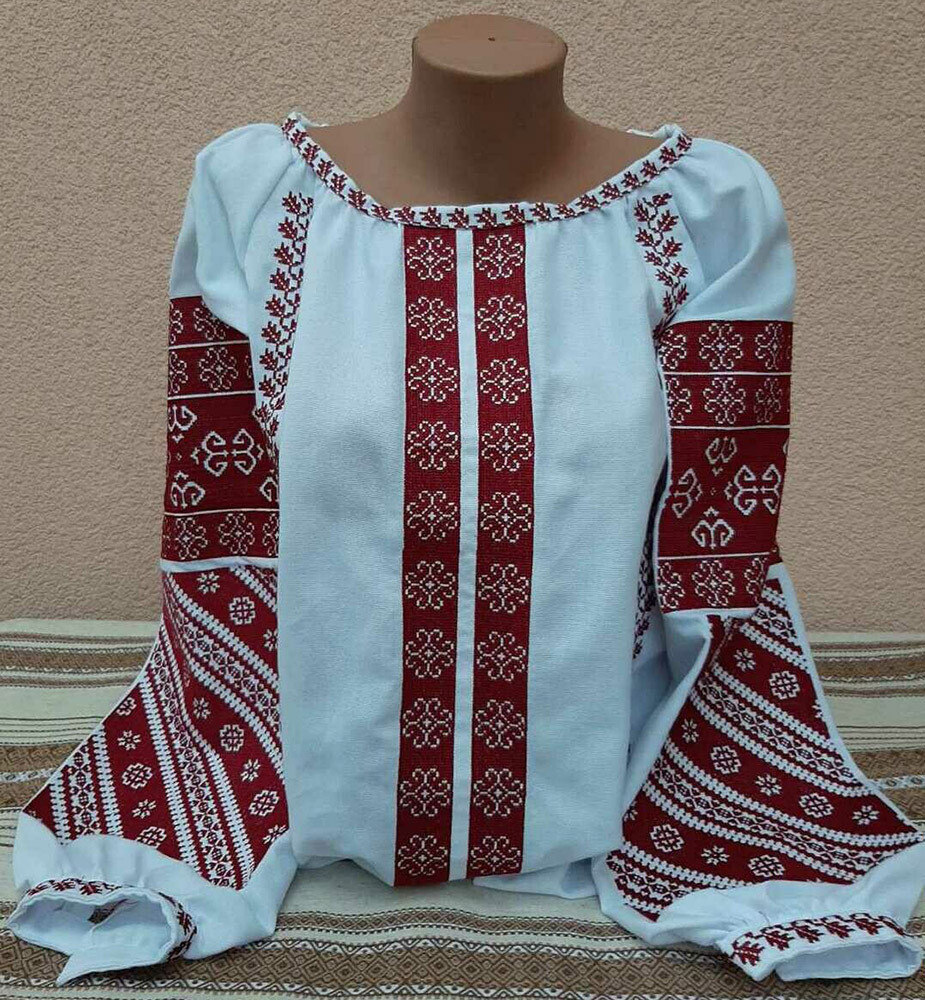 Неймовірно красива вишиванка, жіноча вишивана блузка на домотканому полотні (Арт. 02560)