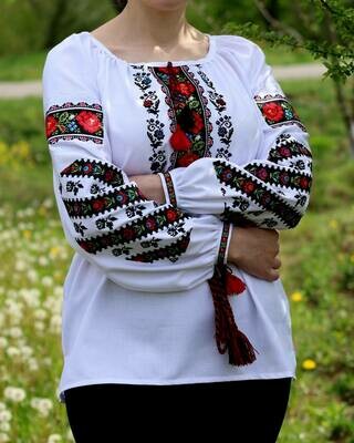 Вишиванка, жіноча вишивана блузка "Борщівська" (Арт. 00869)