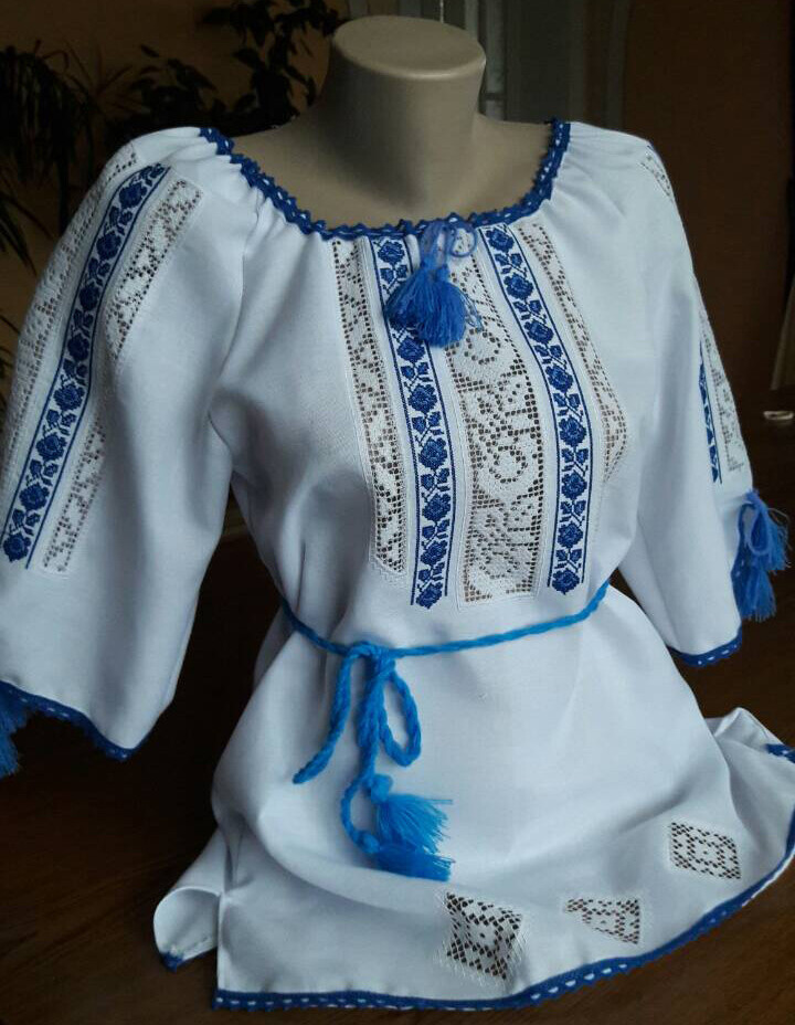 Вишиванка, жіноча вишивана блузка на домотканому полотні &quot;Мережка&quot; (Арт. 02648)