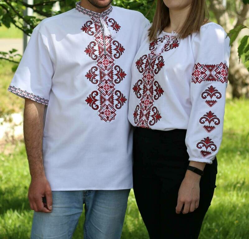 Пара вишиванок, жіноча та чоловіча вишиванка. Комплект вишиванок (Арт. 02669) Пара вишиванок, жіноча та чоловіча вишиванка. Комплект вишиванок (Арт. 02669)