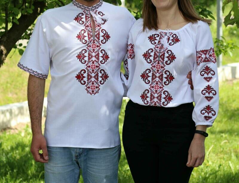 Пара вишиванок, жіноча та чоловіча вишиванка. Комплект вишиванок (Арт. 02669)