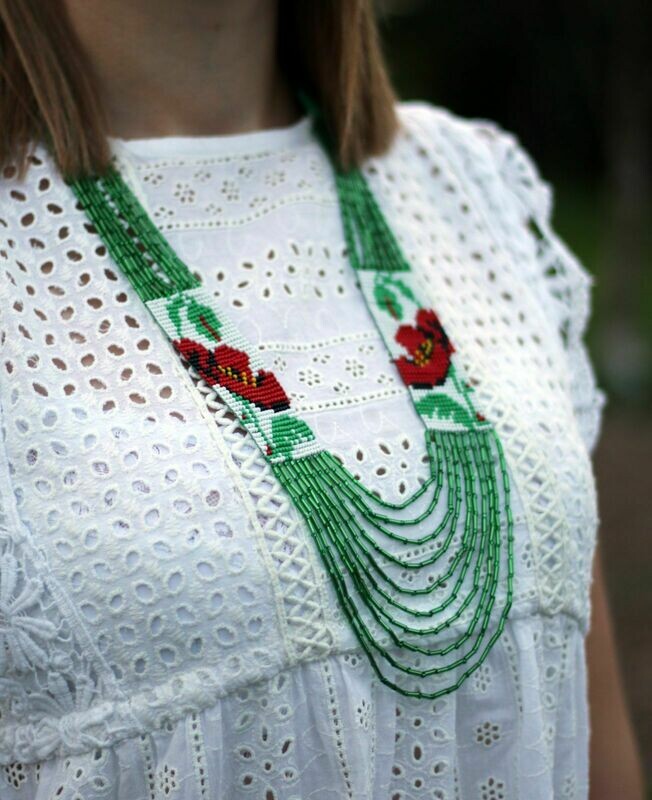 Гердан - прикраса з бісеру до вишиванки (Арт. 01572)