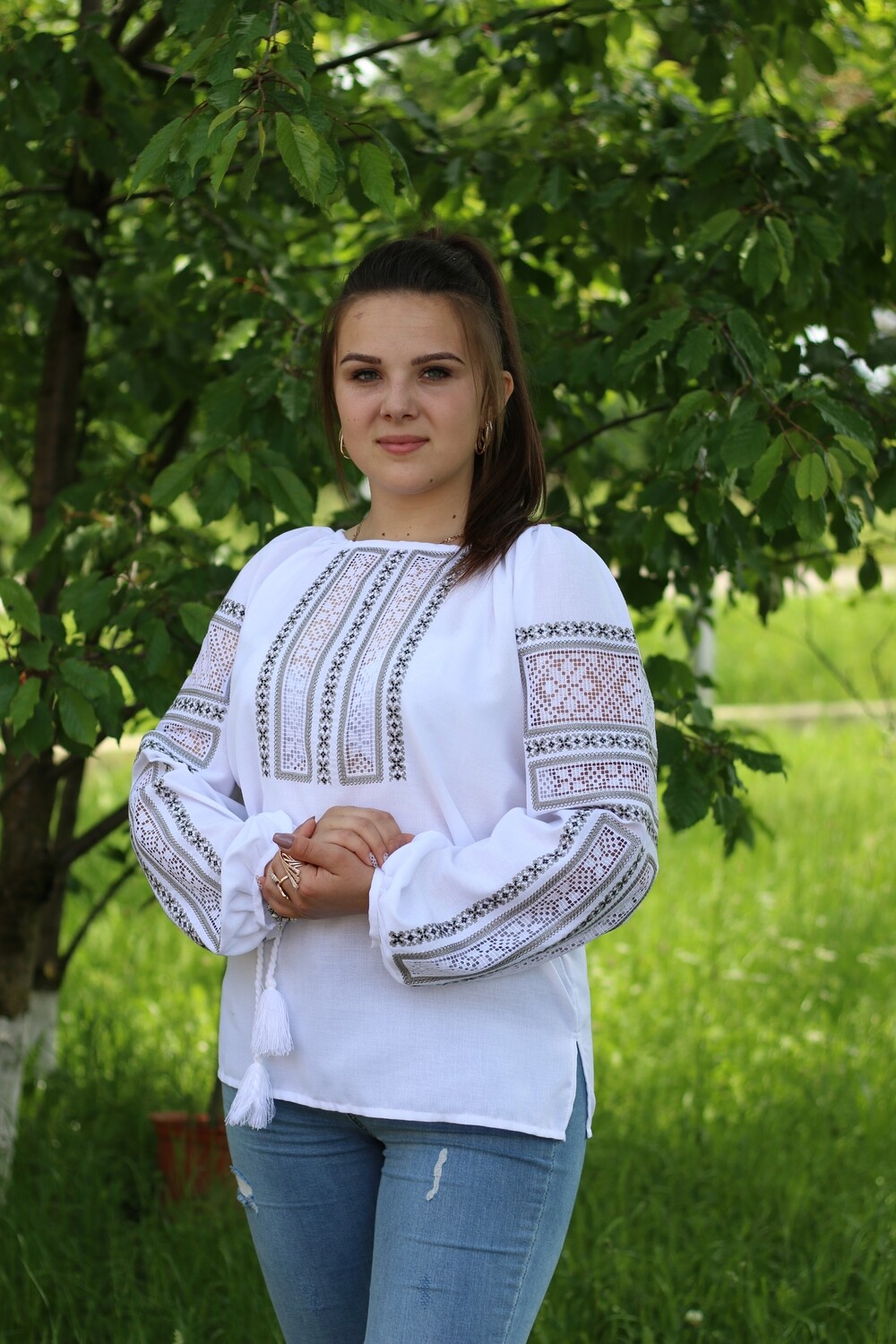 Вишиванка, жіноча вишивана блузка на домотканому полотні &quot;Мережка&quot; (Арт. 02689)