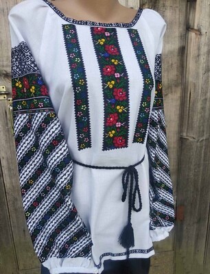 Вишиванка, жіноча вишивана блузка ручної роботи "Борщівська" (Арт. 02701)