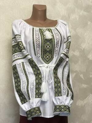 Вишиванка, жіноча вишивана блузка на домотканому полотні "Мережка" (Арт. 02706)