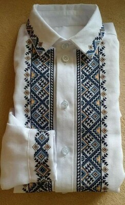 Вишиванка, чоловіча вишита сорочка на домотканому полотні (Арт. 02724 Вишиванка, чоловіча вишита сорочка на домотканому полотні (Арт. 02724