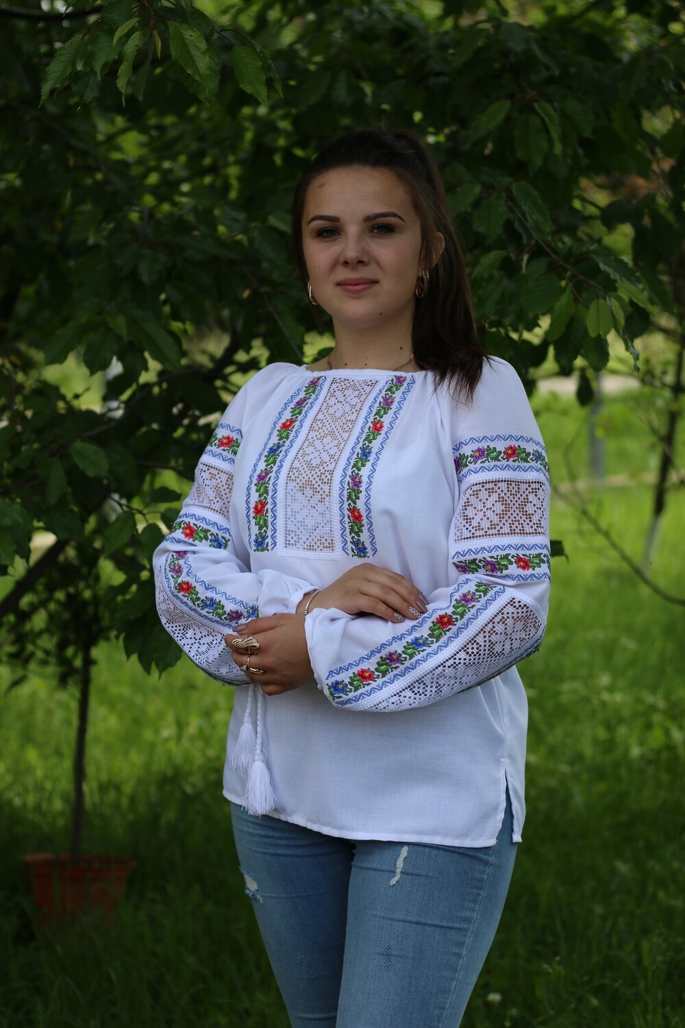 Вишиванка, жіноча вишивана блузка на домотканому полотні &quot;Мережка&quot; (Арт. 02728)