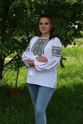Вишиванка, жіноча вишивана блузка на домотканому полотні &quot;Мережка&quot; (Арт. 02734)
