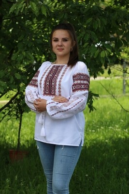 Вишиванка, жіноча вишивана блузка на домотканому полотні "Мережка" (Арт. 02732) Вишиванка, жіноча вишивана блузка на домотканому полотні "Мережка" (Арт. 02732)