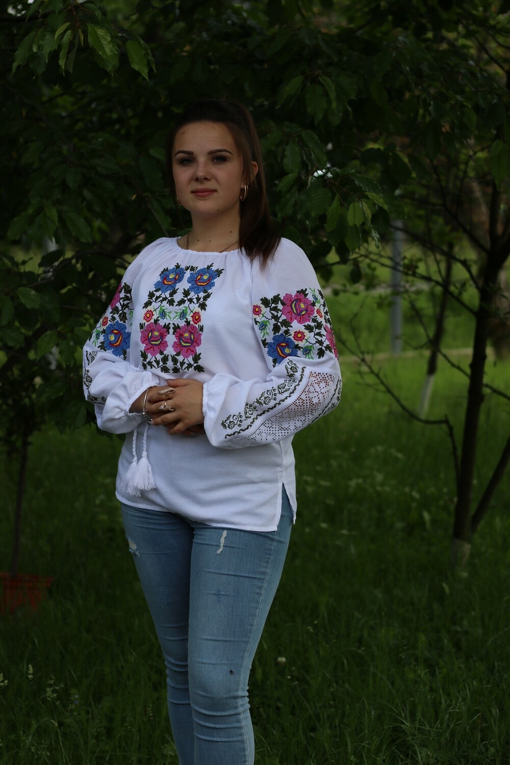 Вишиванка, жіноча вишивана блузка на домотканому полотні &quot;Мережка&quot; (Арт. 02745)
