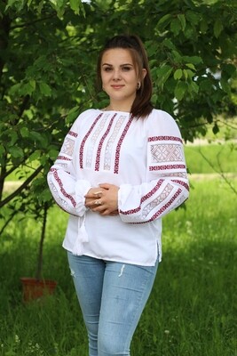 Вишиванка, жіноча вишивана блузка на домотканому полотні &quot;Мережка&quot; (Арт. 02748)