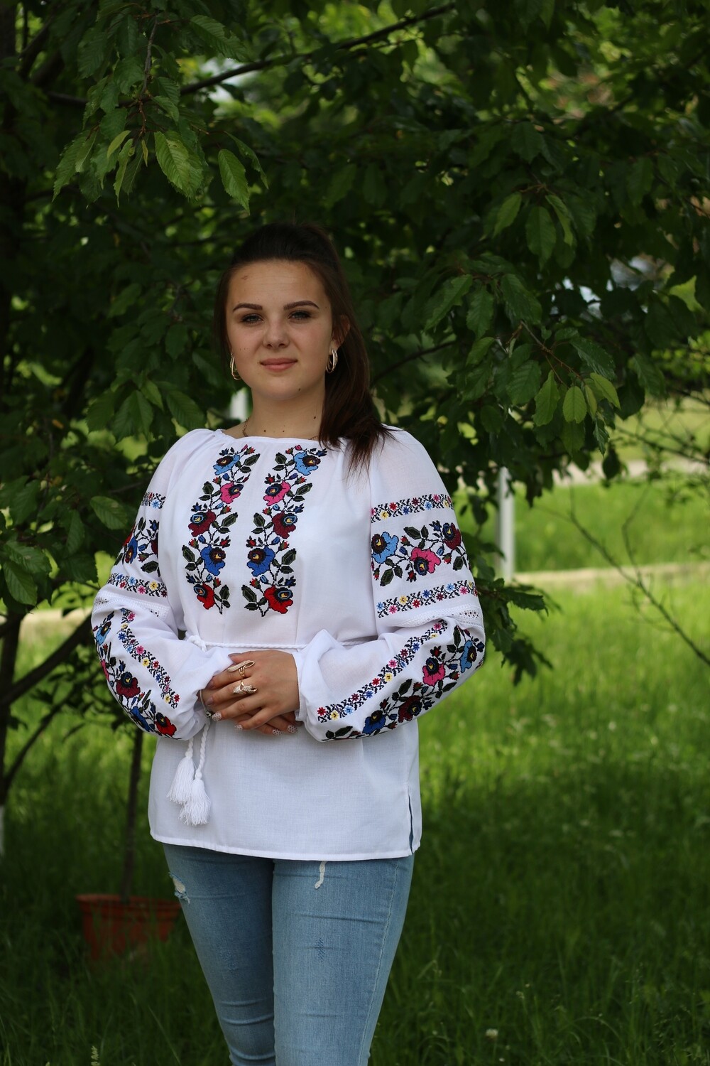 Вишиванка, жіноча вишивана блузка на домотканому полотні &quot;Мережка&quot; (Арт. 02751)