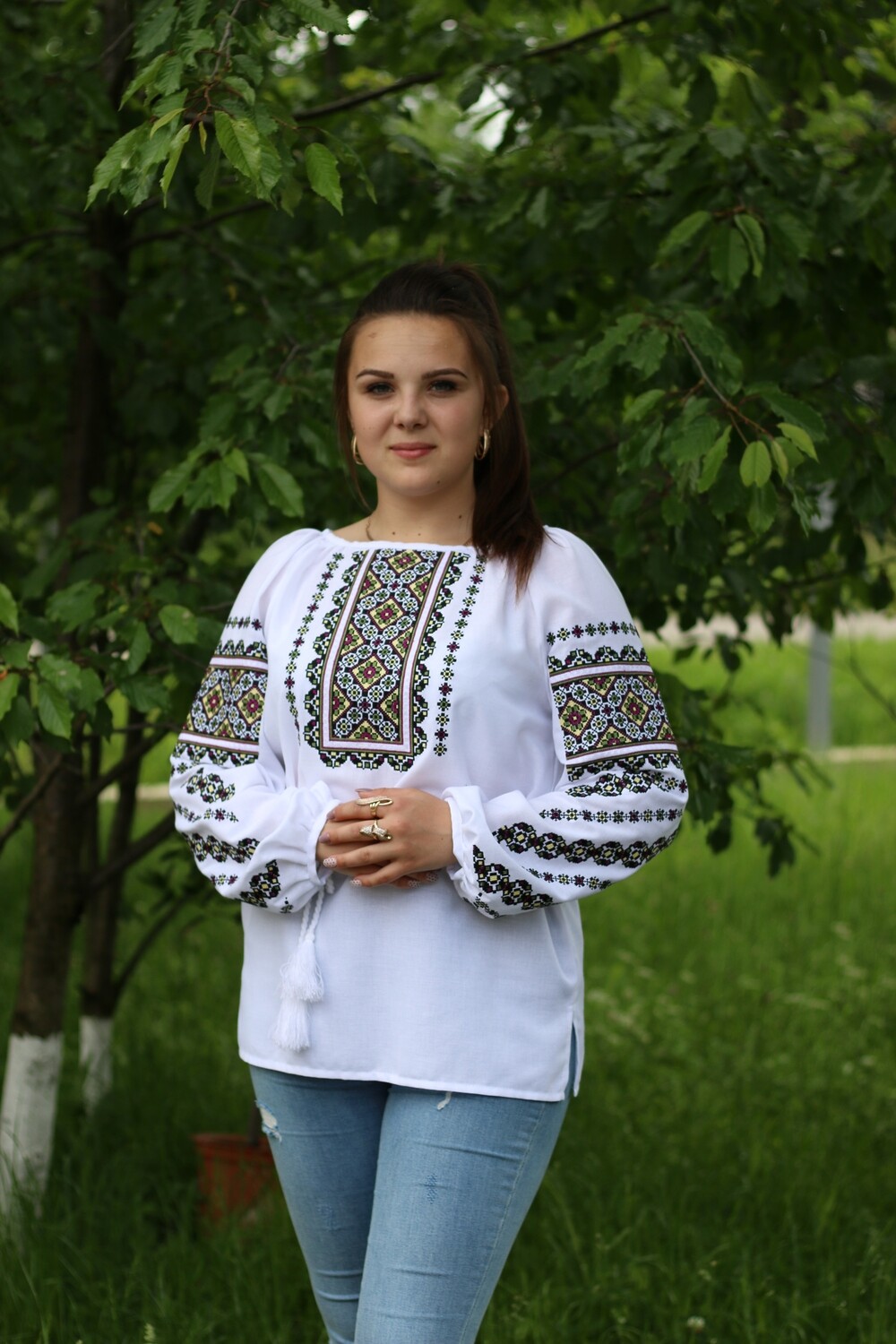 Вишиванка, жіноча вишивана блузка на домотканому полотні &quot;Мережка&quot; (Арт. 02753)