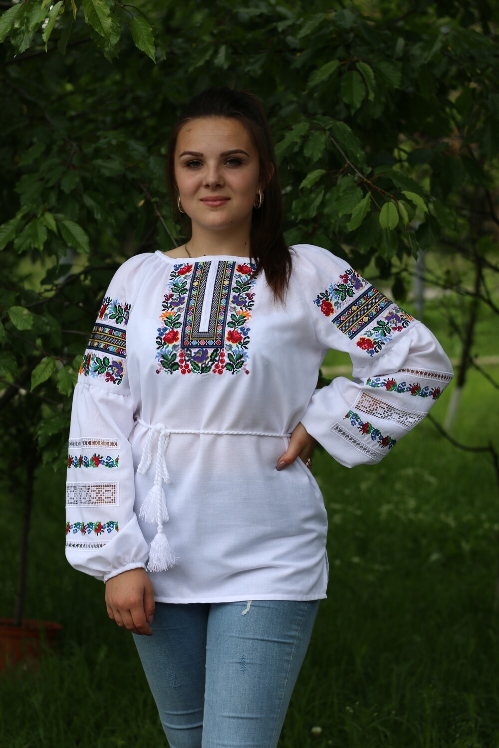 Вишиванка, жіноча вишивана блузка на домотканому полотні &quot;Мережка&quot; (Арт. 02756)