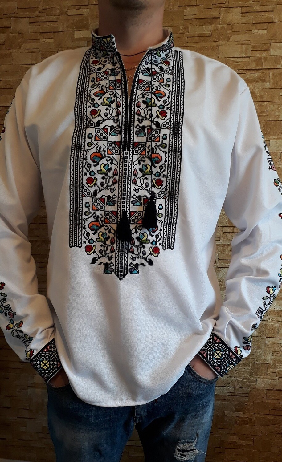 Вишиванка, чоловіча вишита сорочка (Арт. 02302)