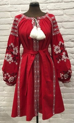 Вишиванка жіноча, сукня вишивана на льоні Вишиванка жіноча, сукня вишивана на льоні