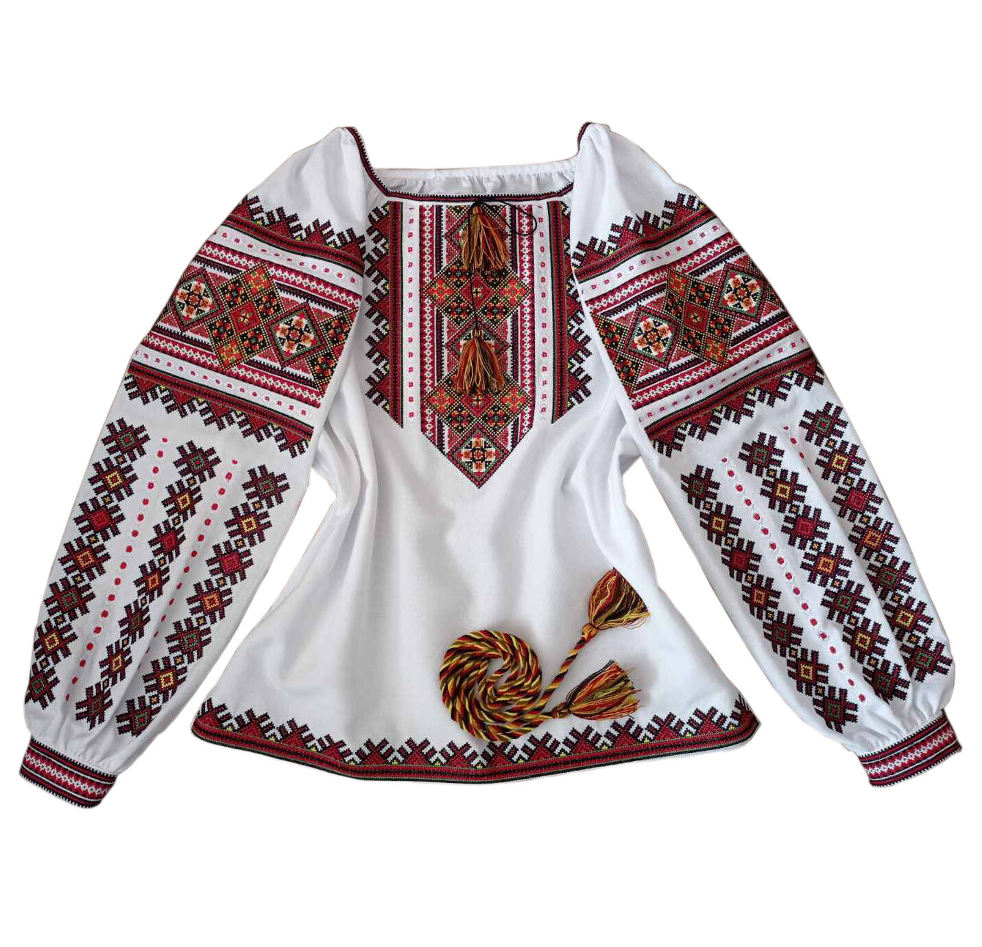 Вишиванка, жіноча вишивана блузка на домотканому полотні (Арт. 02797)