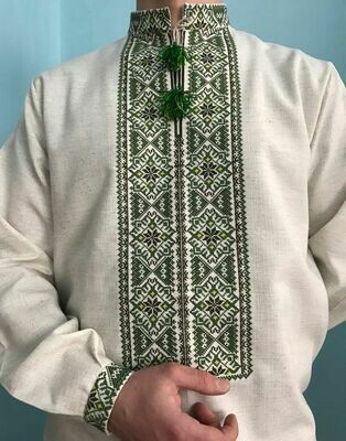 Вишиванка, чоловіча вишита сорочка на льоні (Арт. 02827) Вишиванка, чоловіча вишита сорочка на льоні (Арт. 02827)