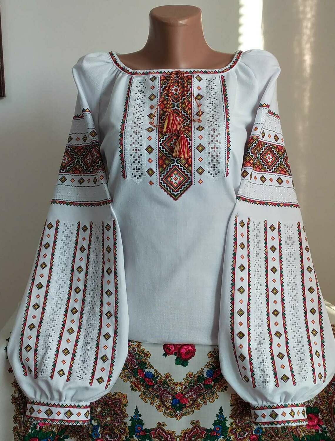 Вишиванка, жіноча вишивана блузка на домотканому полотні &quot;Мережка&quot; (Арт. 02860)