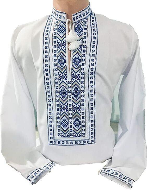 Вишиванка, чоловіча вишита сорочка ручної роботи (Арт. 02933)