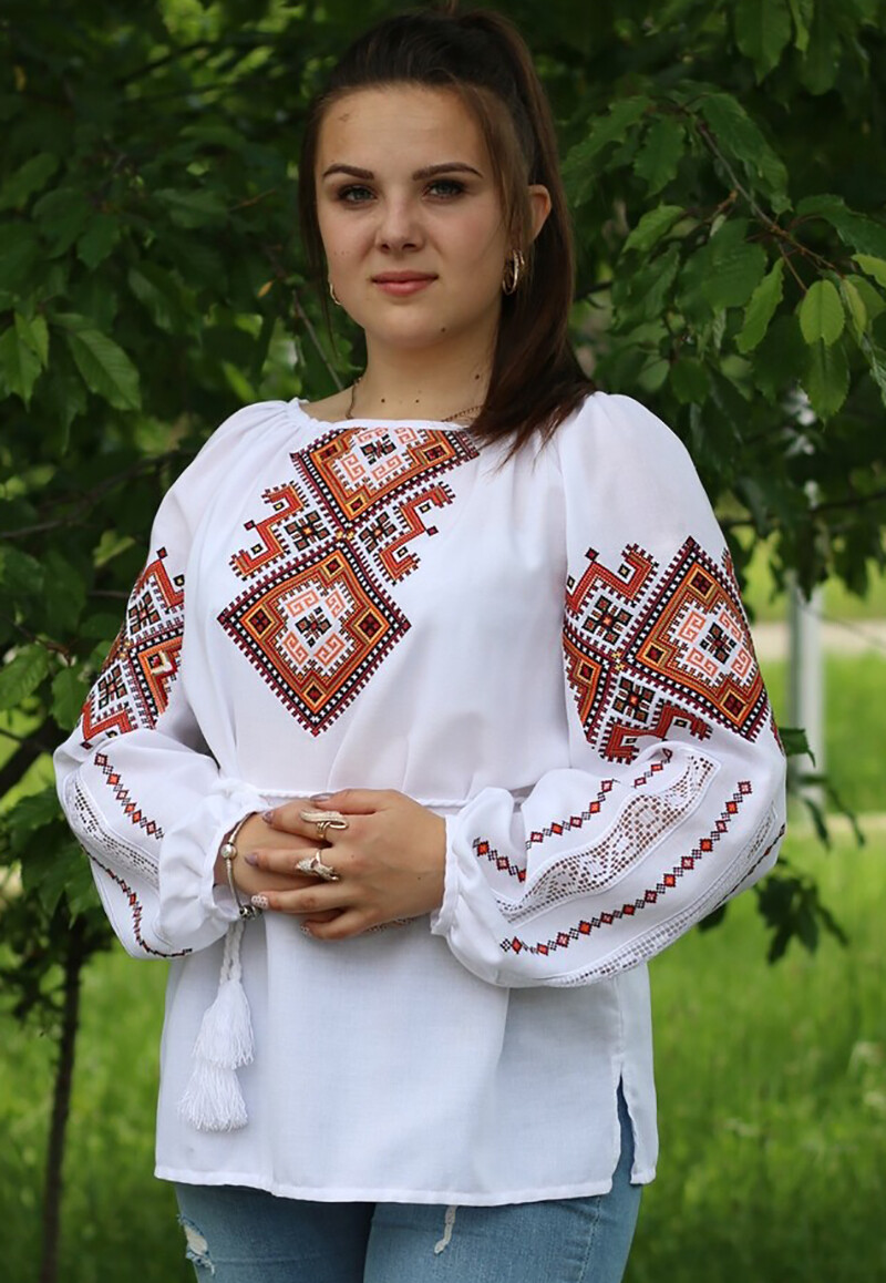 Вишиванка, жіноча вишивана блузка на домотканому полотні &quot;Мережка&quot; (Арт. 02747)