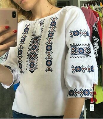 Вишиванка, жіноча вишивана блузка на домотканому полотні (Арт. 02957) Вишиванка, жіноча вишивана блузка на домотканому полотні (Арт. 02957)