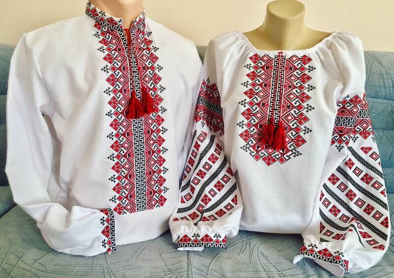 Пара вишиванок, жіноча та чоловіча вишиванка. Комплект вишиванок (Арт. 02967) Пара вишиванок, жіноча та чоловіча вишиванка. Комплект вишиванок (Арт. 02967)